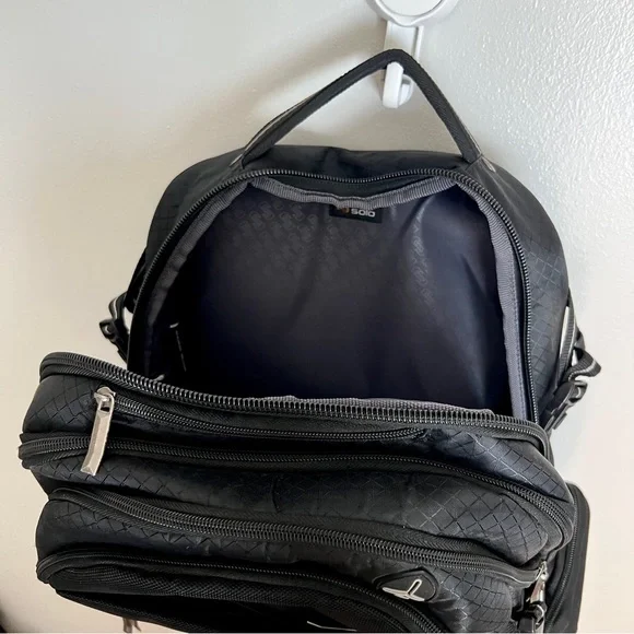 Rival 17.3 Inch Laptop Backpack with Hardshell Side Pockets, Black - Picture 11 of 17